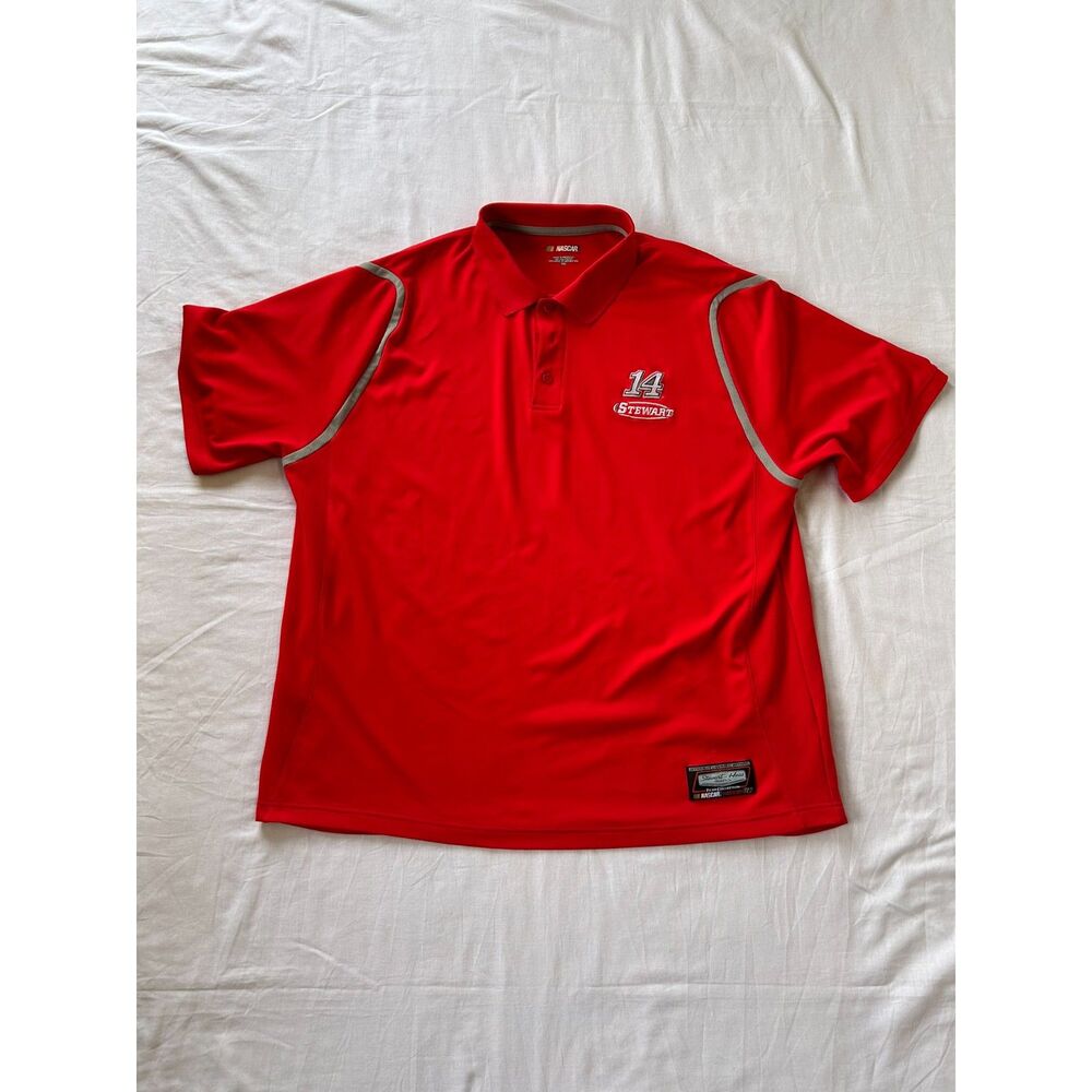 Nascar Tony Stewart #14 Red Polo Shirt Size 2XL